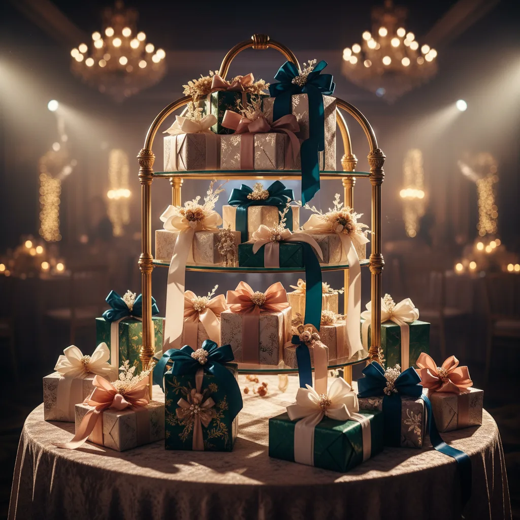 Idée cadeau de mariage original présenté sur une table décorée